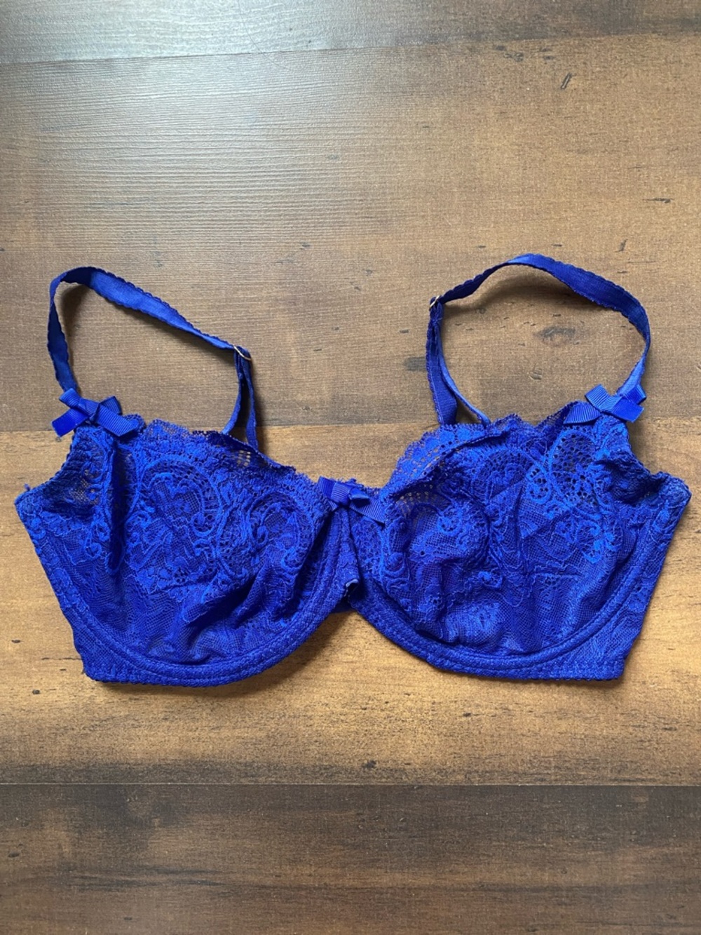 L’Agent by Agent Provocateur Cobalt Blue Lace Underwire Bra